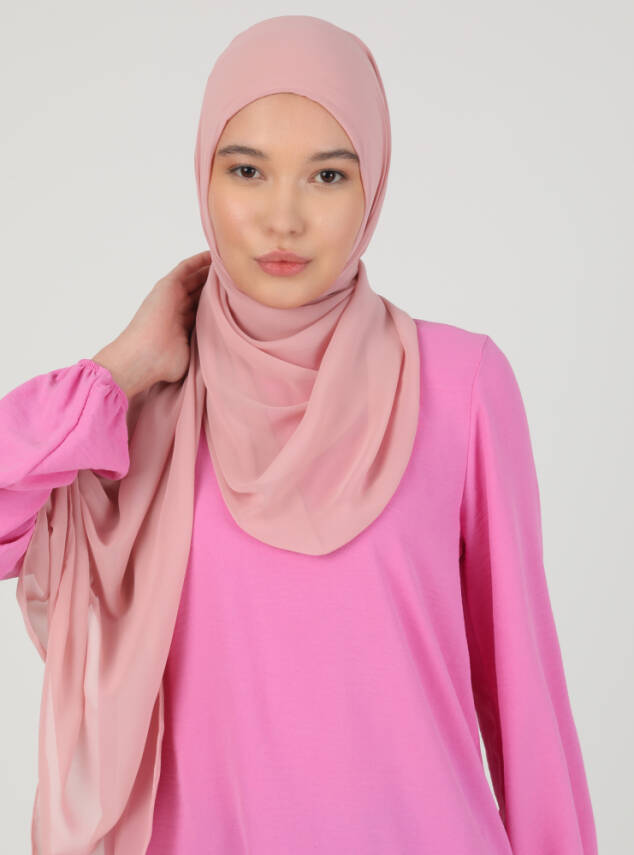 Premium Hijablı Şifon Kumaş Şal - 43