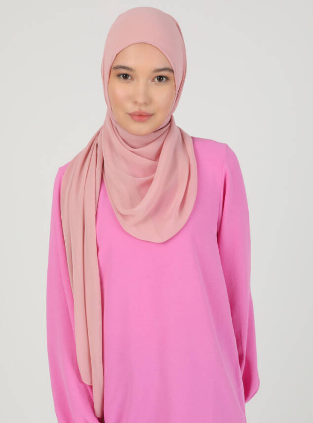 Premium Hijablı Şifon Kumaş Şal - 44