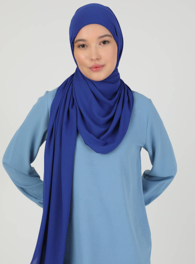 Premium Hijablı Şifon Kumaş Şal - 48