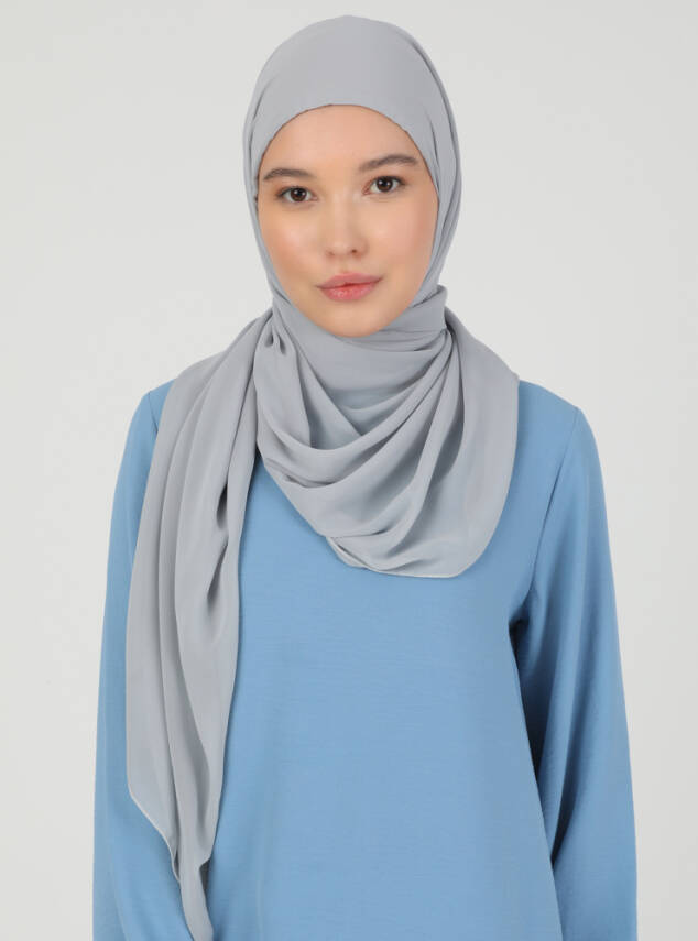 Premium Hijablı Şifon Kumaş Şal - 54