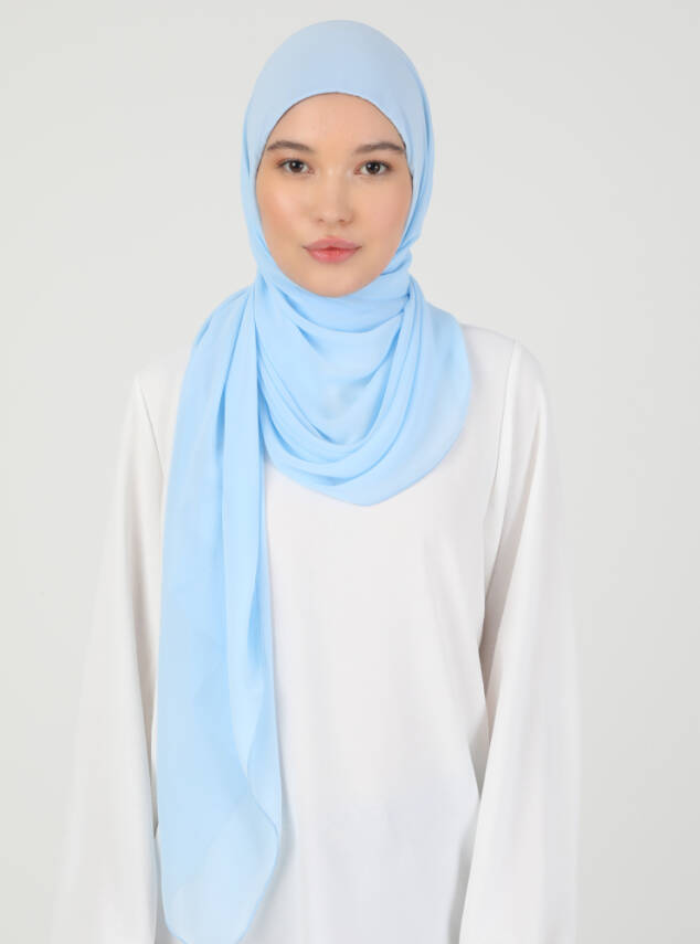 Premium Hijablı Şifon Kumaş Şal - 58