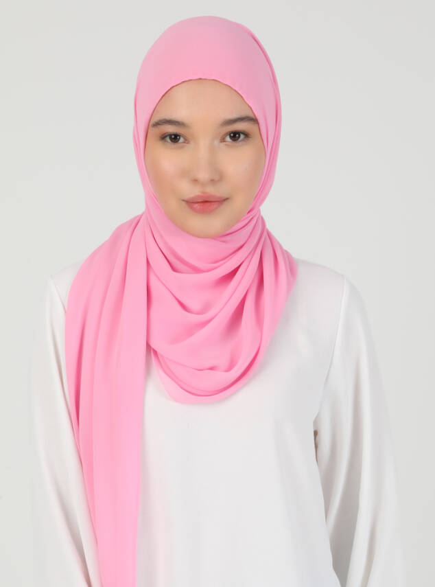 Premium Hijablı Şifon Kumaş Şal - 63