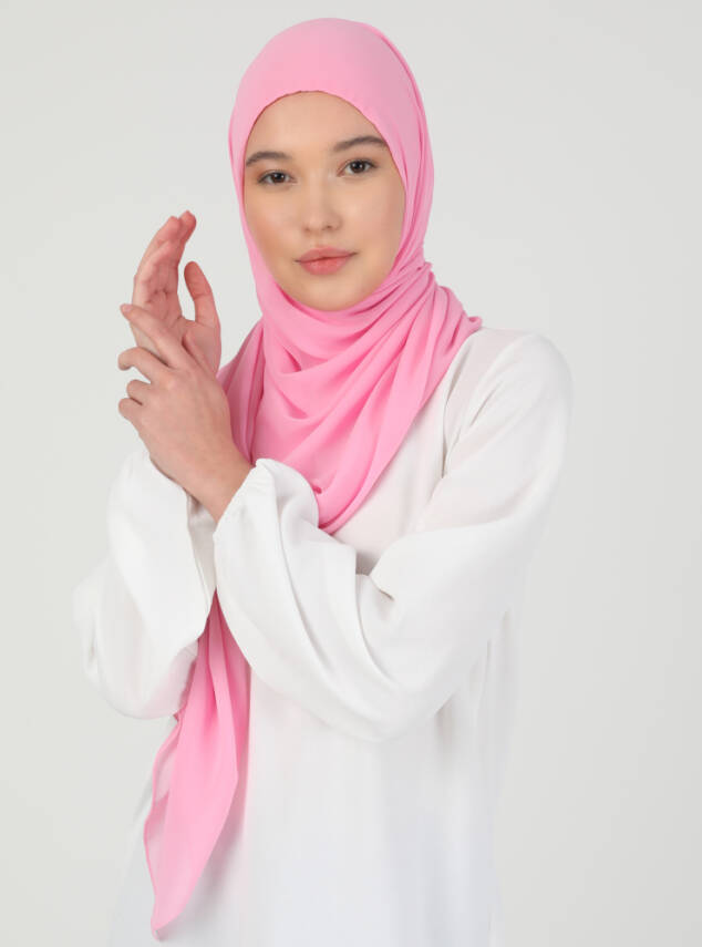 Premium Hijablı Şifon Kumaş Şal - 64