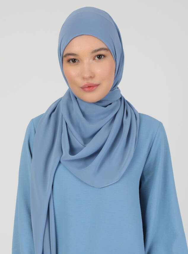 Premium Hijablı Şifon Kumaş Şal - 74