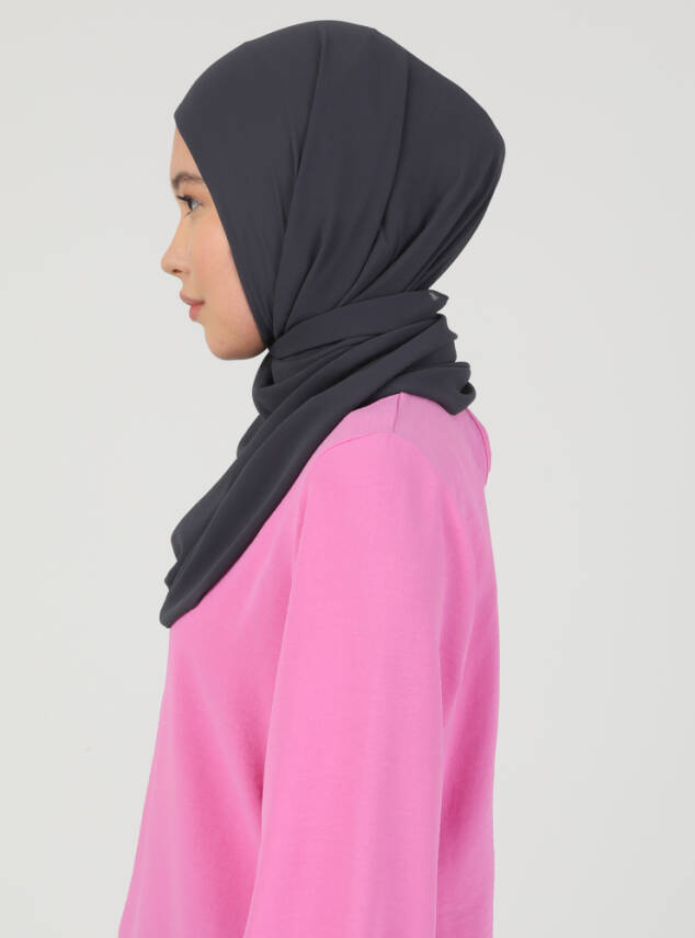 Premium Hijablı Şifon Kumaş Şal - 80