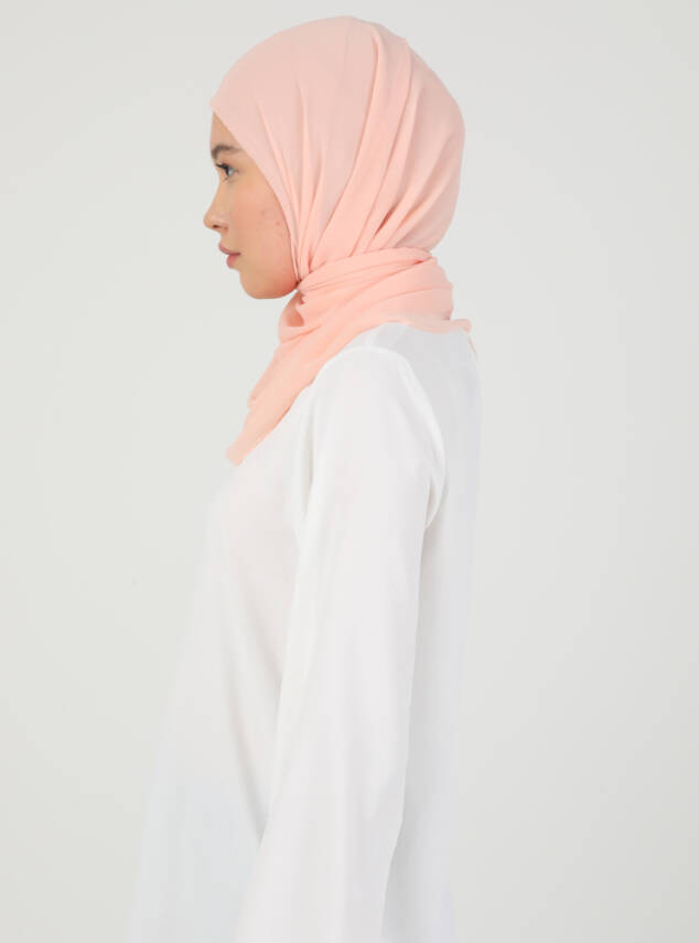Premium Hijablı Şifon Kumaş Şal - 90