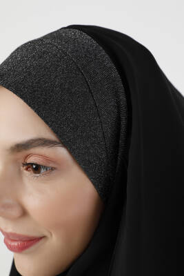 Simli Kumaş Krep Rahat Türban - 5