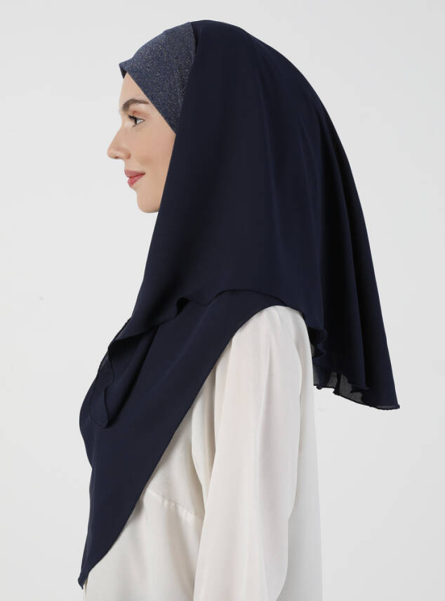 Simli Kumaş Krep Rahat Türban - 8