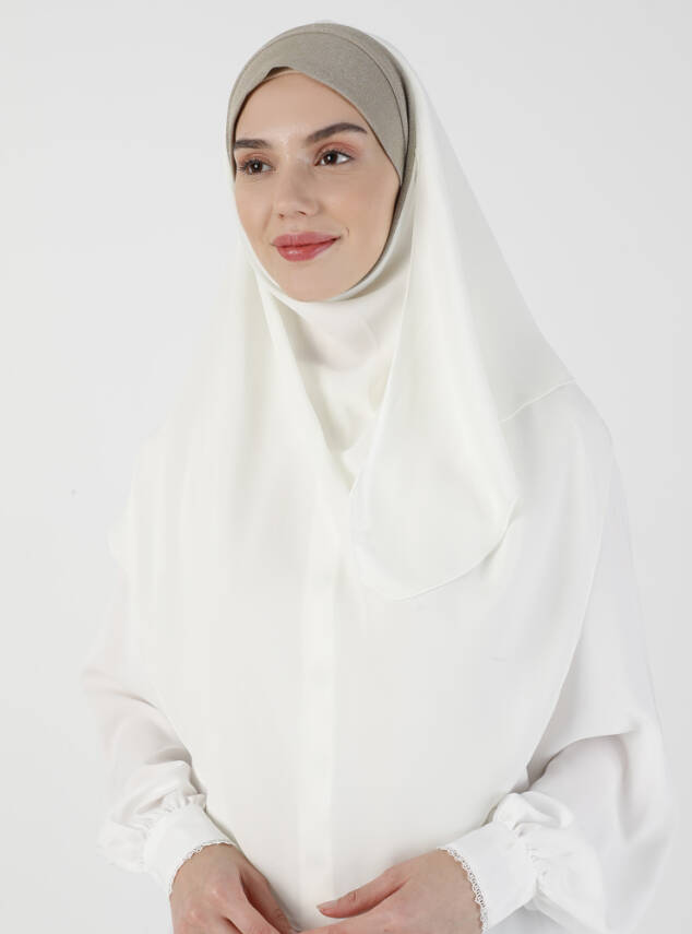 Simli Kumaş Krep Rahat Türban - 10
