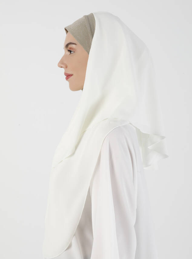 Simli Kumaş Krep Rahat Türban - 12