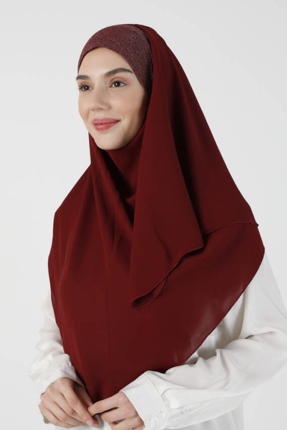 Simli Kumaş Krep Rahat Türban - 14