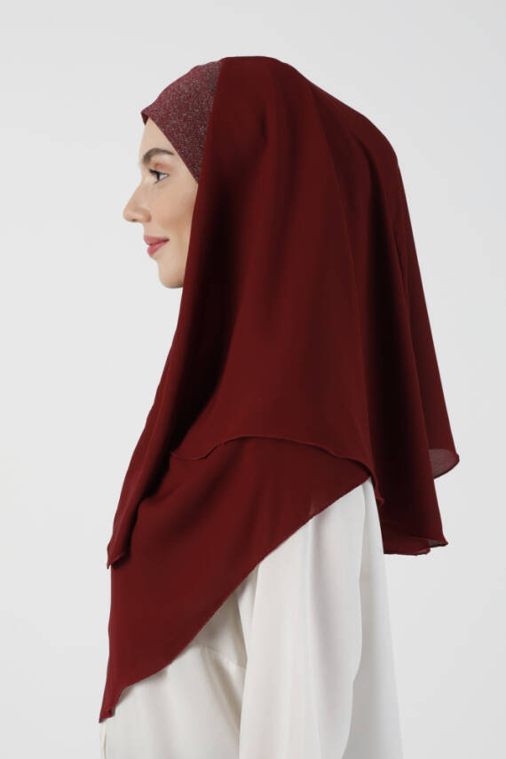 Simli Kumaş Krep Rahat Türban - 16