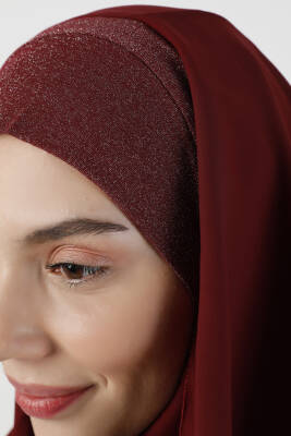 Simli Kumaş Krep Rahat Türban - 17