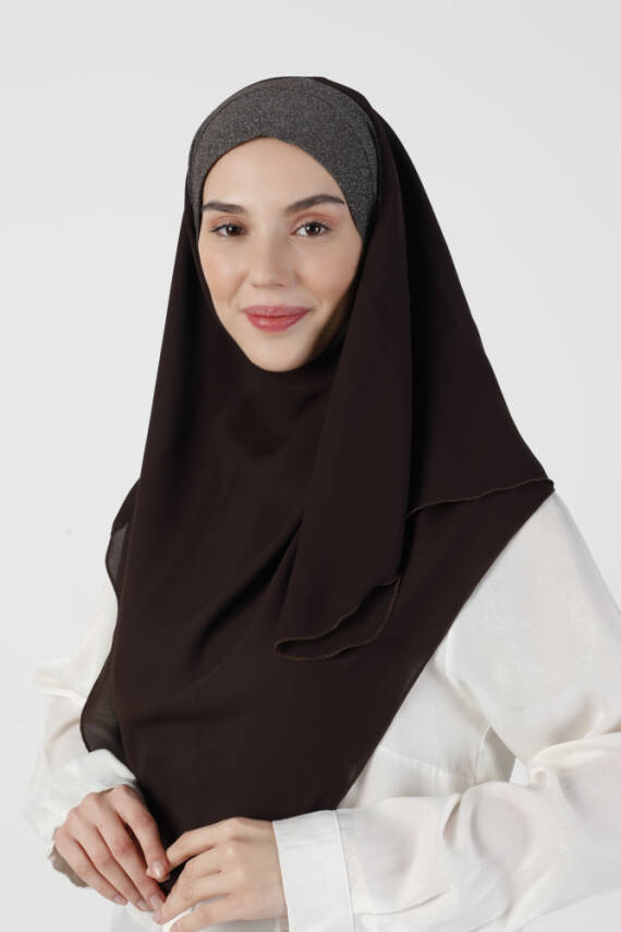 Simli Kumaş Krep Rahat Türban - 19