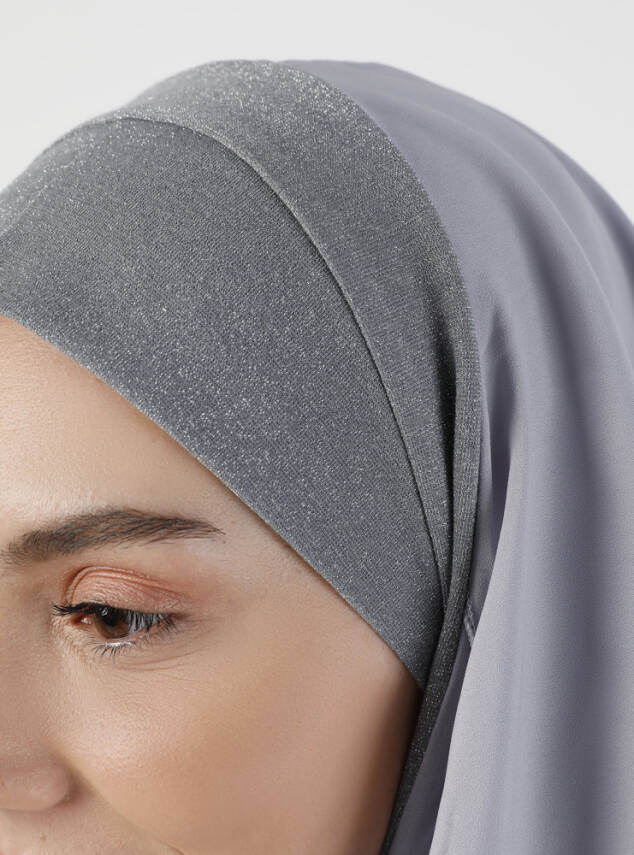 Simli Kumaş Krep Rahat Türban - 32