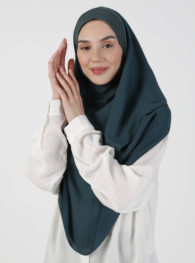 Simli Kumaş Krep Rahat Türban - 46