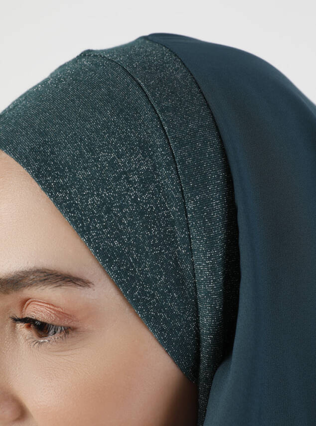 Simli Kumaş Krep Rahat Türban - 48