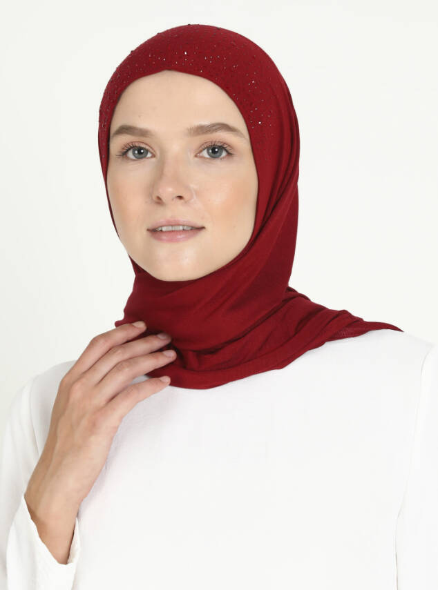 Viskon Taşlı Scarfs Hijab - 18