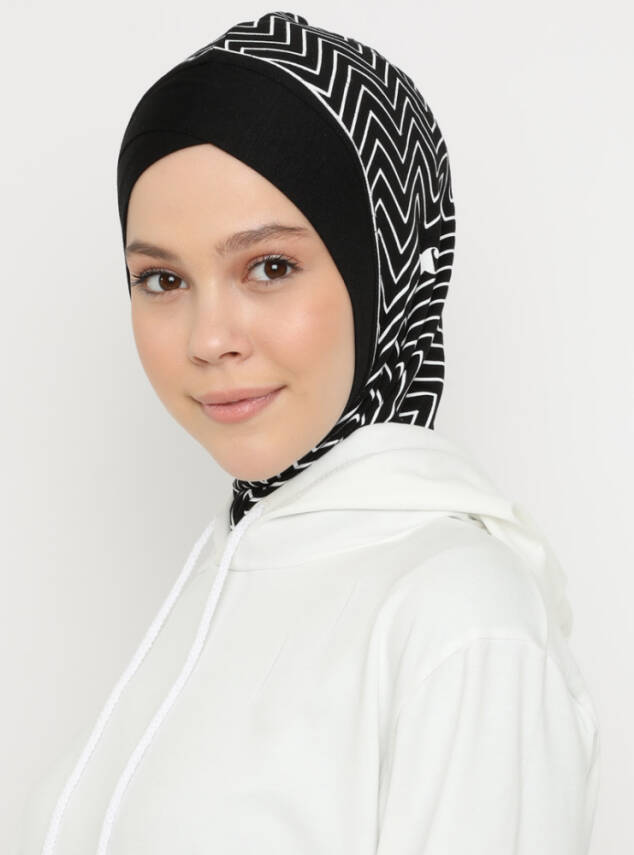 Zikzak Çizgili Çapraz Spor Bone - 4