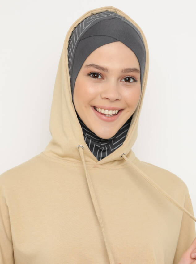 Zikzak Çizgili Çapraz Spor Bone - 14