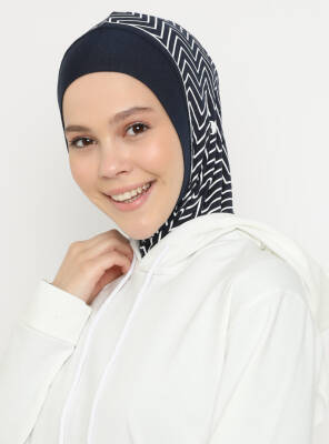 Zikzak Çizgili Spor Bone - Ecardin