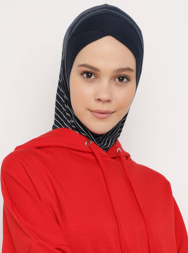 Zikzak Çizgili Spor Çapraz Bone - 5