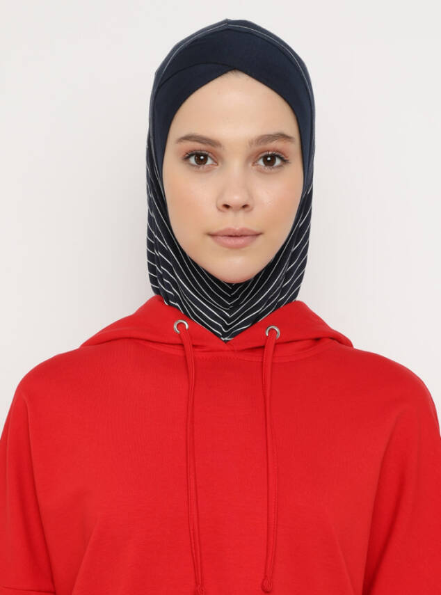 Zikzak Çizgili Spor Çapraz Bone - 6