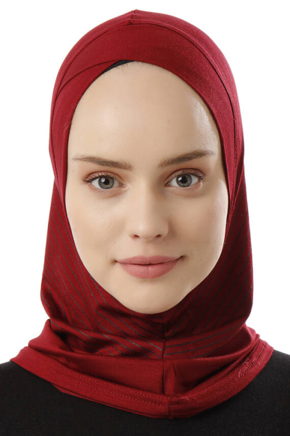 Zikzak Çizgili Spor Çapraz Bone - 10