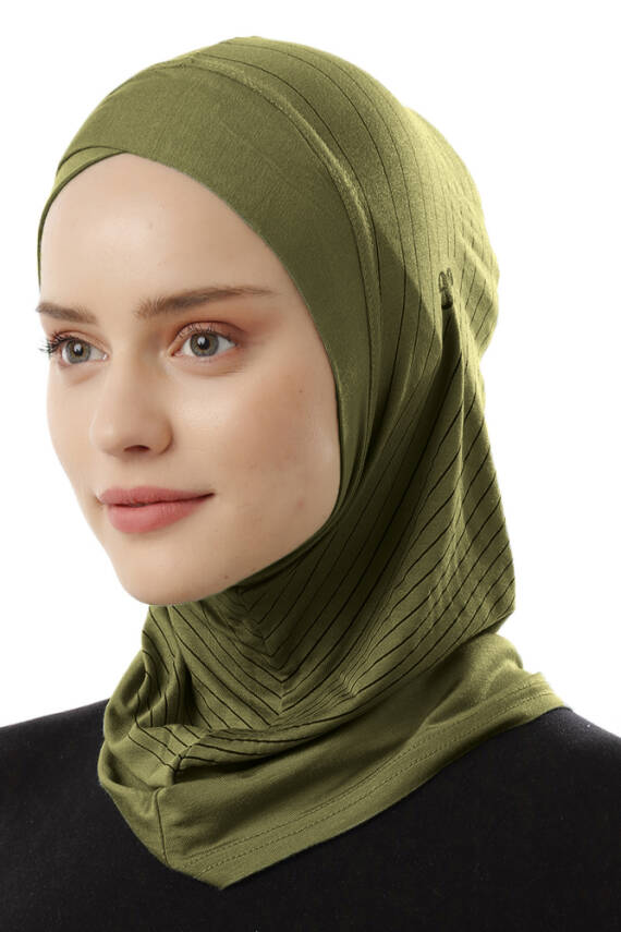 Zikzak Çizgili Spor Çapraz Bone - 26