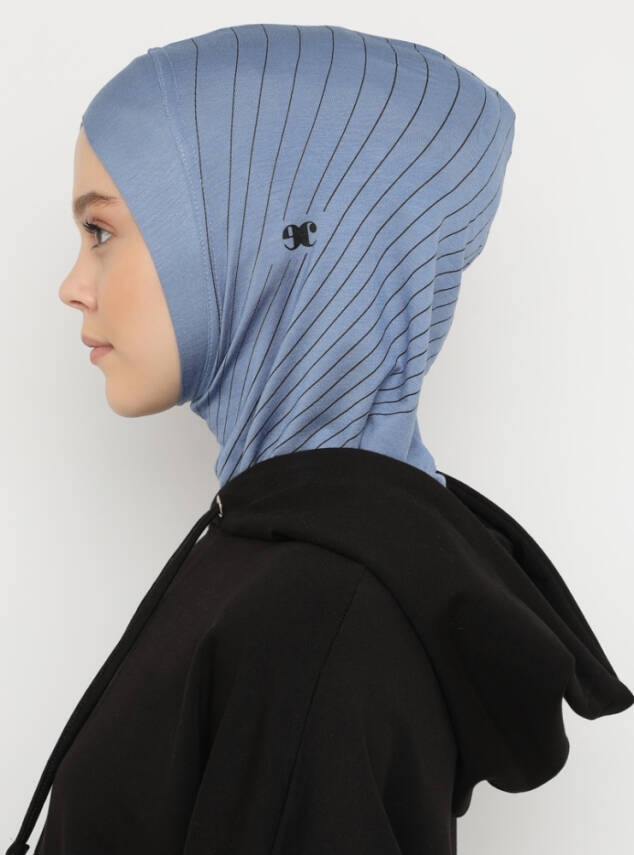 Zikzak Çizgili Spor Çapraz Bone - 43