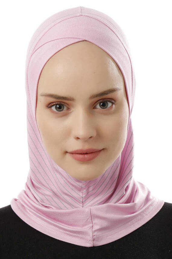 Zikzak Çizgili Spor Çapraz Bone - 47