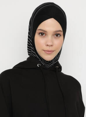 Zikzak Çizgili Spor Çapraz Bone - 77